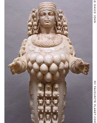 Detail of the Beautiful Artemis Ephesia statue, Ephesus Archaeological Museum, Selçuk, Turkey at My Favourite Planet