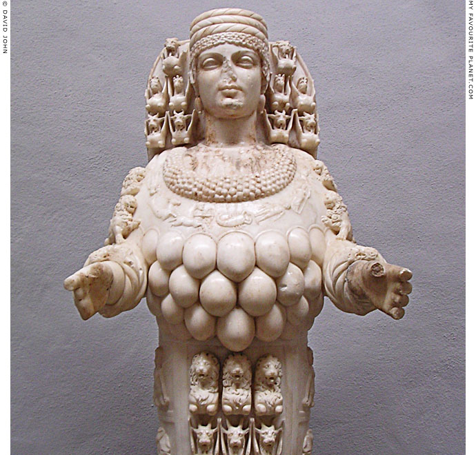 Close-up of the Beautiful Artemis Ephesia statue, Ephesus Archaeological Museum, Selçuk, Turkey at My Favourite Planet