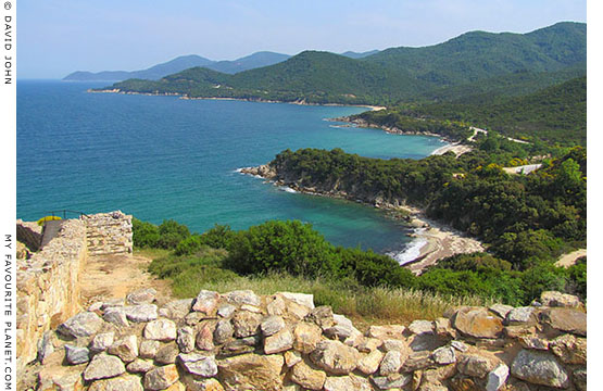 The view from the acropolis of ancient city of Stageira along the east coast of Halkidiki, Macedonia, Greece at My Favourite Planet