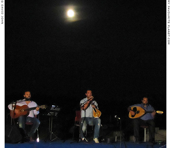 Giorgos Sfakianakis and his band play traditional Cretan music at the Full Moon Concert in Pella, Macedonia, Greece at My Favourite Planet Giorgos Sfakianakis and his band play traditional Cretan music at the Full Moon Concert in Pella, Macedonia, Greece at My Favourite Planet