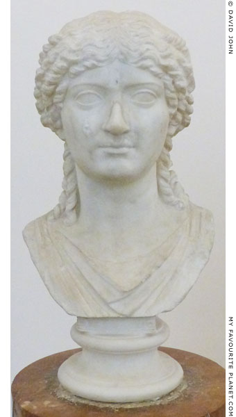 Marble portrait bust of a Julio-Claudian princess, the so-called Agrippina at My Favourite Planet