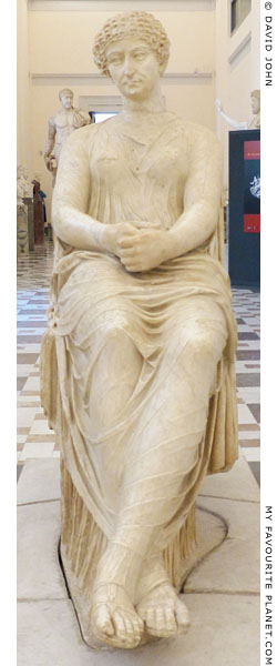 The so-called seated Agrippina statue, National Archaeological Museum, Naples at My Favourite Planet
