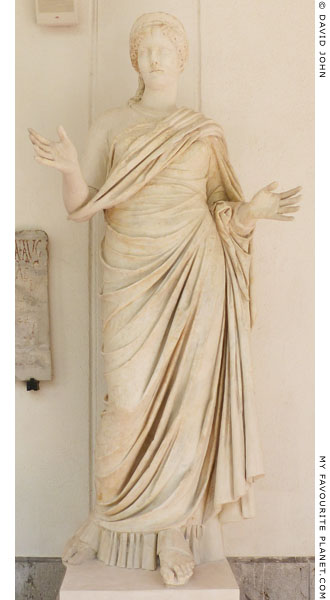 Marble statue of Agrippina the Elder from Tyndaris at My Favourite Planet