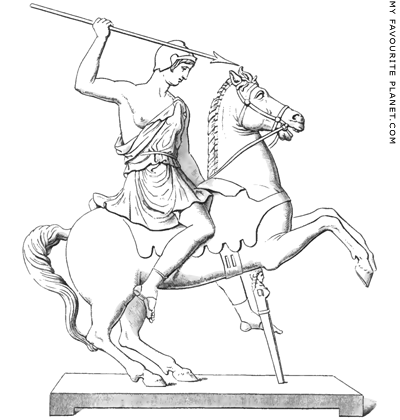 Bronze statuette of an Amazon on horseback from Herculaneum at My Favourite Planet Bronze statuette of an Amazon on horseback from Herculaneum at My Favourite Planet