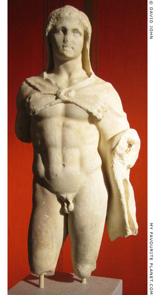 Statuette of the Greek hero Herakles wearing a lion skin at My Favourite Planet