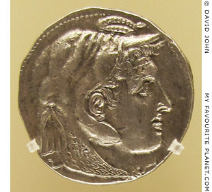 Alexander the Great on a silver tetradrachm of Ptolemy I of Egypt at My Favourite Planet