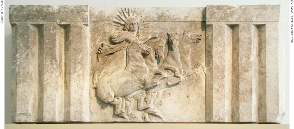Marble metope from Troy with a relief of Helios in a quadriga at My Favourite Planet