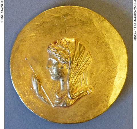 Olympias, mother of Alexander the Great on an Aboukir medallion at My Favourite Planet