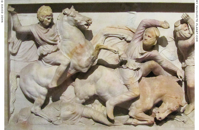 Relief of Alexander the Great on the Alexander Sarcophagus at My Favourite Planet