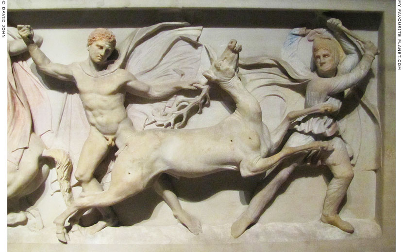 The stag hunt relief on the Alexander Sarcophagus at My Favourite Planet The stag hunt relief on the Alexander Sarcophagus at My Favourite Planet