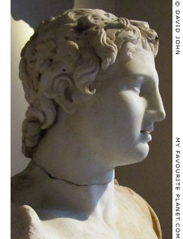 Head of the statue of Alexander the Great from Magnesia ad Sipylum in profile at My Favourite Planet