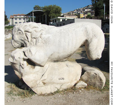 A statue of a lion attacking a bull in the ancient agora of Smyrna at My Favourite Planet A statue of a lion attacking a bull in the ancient agora of Smyrna at My Favourite Planet
