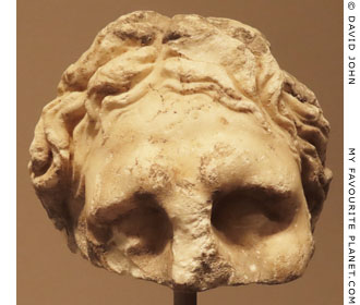 Part of a large marble head, possibly of Alexander the Great, from Kos at My Favourite Planet