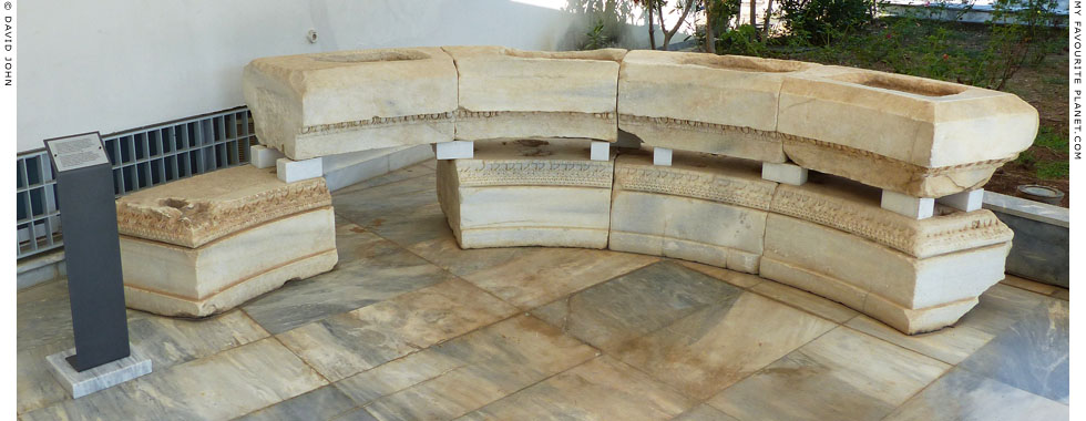 Part of the base and entabltature of a podium from the Philippeion, Olympia at My Favourite Planet Part of the base and entabltature of a podium from the Philippeion, Olympia at My Favourite Planet