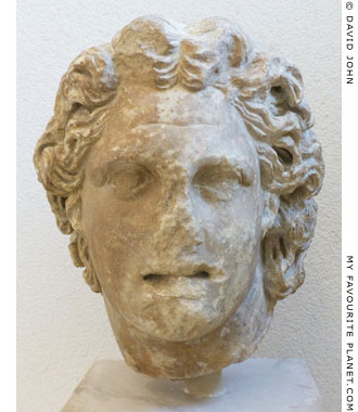 Marble head of Alexander the Great in Olympia at My Favourite Planet Marble head of Alexander the Great in Olympia at My Favourite Planet