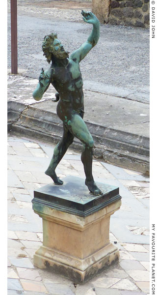 Statuette of the Dancing Faun in the House of the Faun, Pompeii at My Favourite Planet