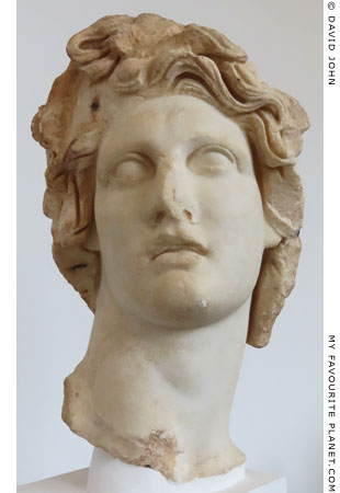 Marble head of Helios in Rhodes at My Favourite Planet Marble head of Helios in Rhodes at My Favourite Planet