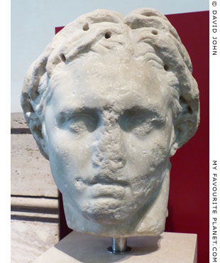 Marble head of Alexander the Great from Tivoli, Rome at My Favourite Planet Marble head of Alexander the Great from Tivoli, Rome at My Favourite Planet