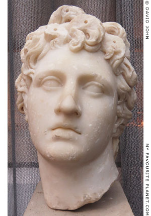 Marble head of a young man of the type of Alexander the Great in Thessaloniki at My Favourite Planet Marble head of a young man of the type of Alexander the Great in Thessaloniki at My Favourite Planet