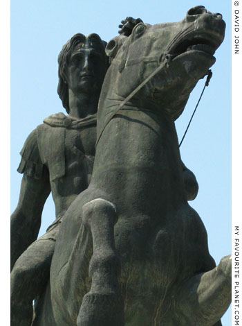 Statue of Alexander the Great and Bucephalos in Thessaloniki at My Favourite Planet