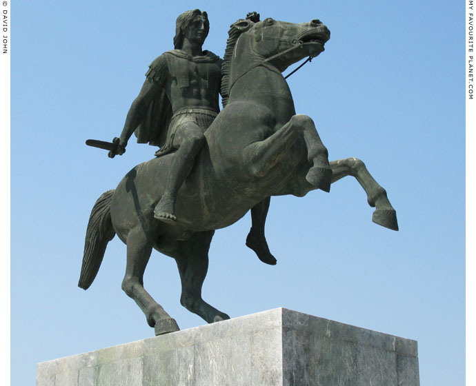 A modern equestrian statue of Alexander the Great, Thessaloniki, Macedonia, Greece at My Favourite Planet A modern equestrian statue of Alexander the Great, Thessaloniki, Macedonia, Greece at My Favourite Planet