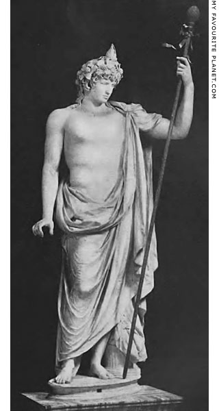 Statue of Antinous as Dionysus-Osiris in the Vatican at My Favourite Planet