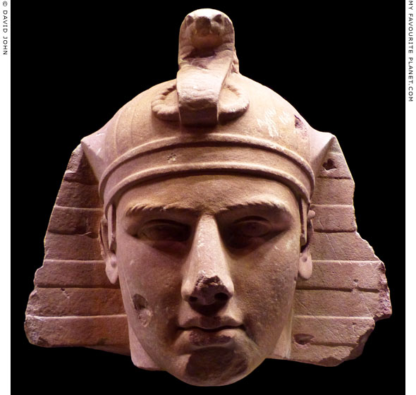 Sandstone head of Antinous as the Egyptian god Osiris at My Favourite Planet