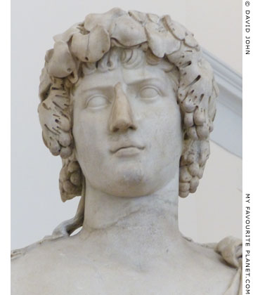 Detail of the Antinous-Bacchus statue in Naples at My Favourite Planet