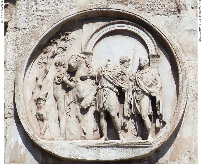 The departure tondo on the Arch of Constantine south face at My Favourite Planet