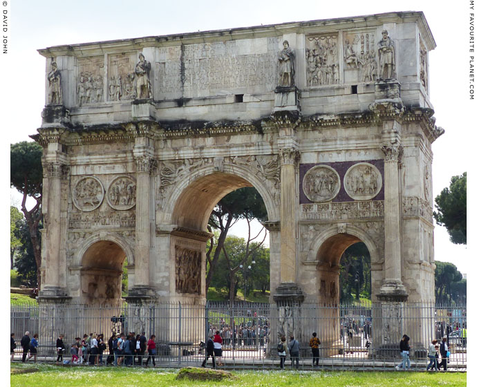 The north side of the Arch of Constantine, Rome at My Favourite Planet