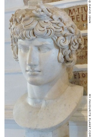 Marble bust of Antinous as Dionysus, Capitoline Museums, Rome at My Favourite Planet