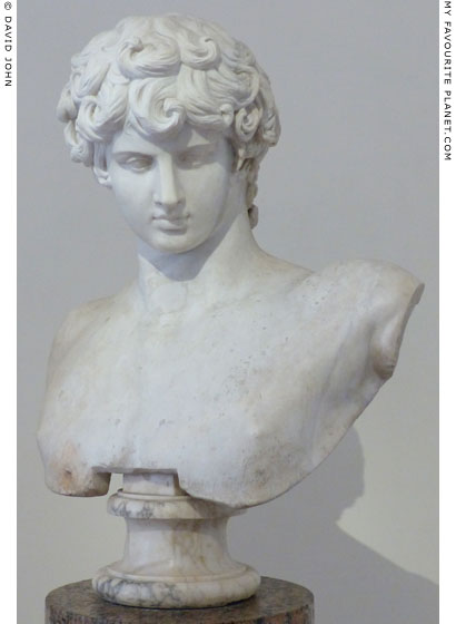 The restored Ludovisi Antinous marble portrait bust, Palazzo Altemps, Rome at My Favourite Planet