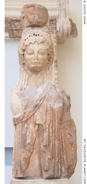 The caryatid from the Siphnian Treasury, Delphi at My Favourite Planet