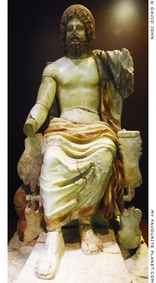 A marble statuette of enthroned Asklepios from Corinth at My Favourite Planet