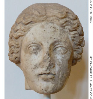 Marble head of a female member of the family of Asklepios at My Favourite Planet