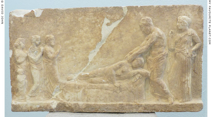 Votive relief from the Asklepieion in Piraeus at My Favourite Planet