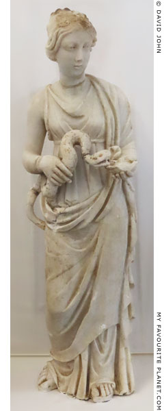 Marble statuette of Hygieia in Rhodes at My Favourite Planet