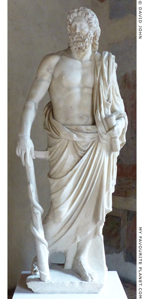 Statue of Asklepios of the Chiaramonti type in the Palazzo Altemps, National Museum of Rome at My Favourite Planet