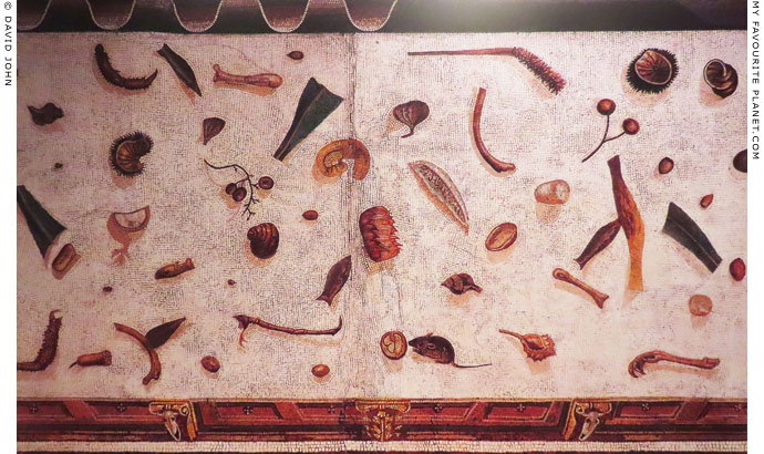 A marble mosaic of unswept room in Rome at My Favourite Planet A marble mosaic of unswept room in Rome at My Favourite Planet