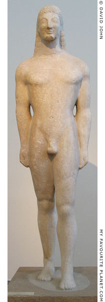 A partly restored marble kouros statue from Athens at My Favourite Planet