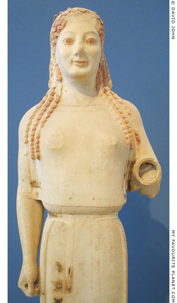 Detail of the Peplos Kore at My Favourite Planet