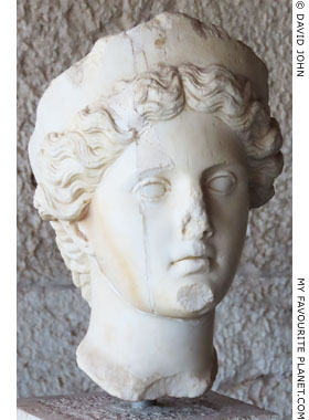 A marble of a goddess, probably Nemesis at My Favourite Planet