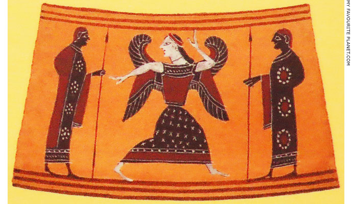 A winged goddess by the Amasis Painter at My Favourite Planet