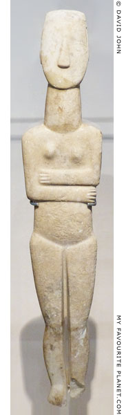 A Cycladic marble female figurine at My Favourite Planet