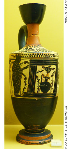 A fountain scene on a lekythos by the Gela painter at My Favourite Planet
