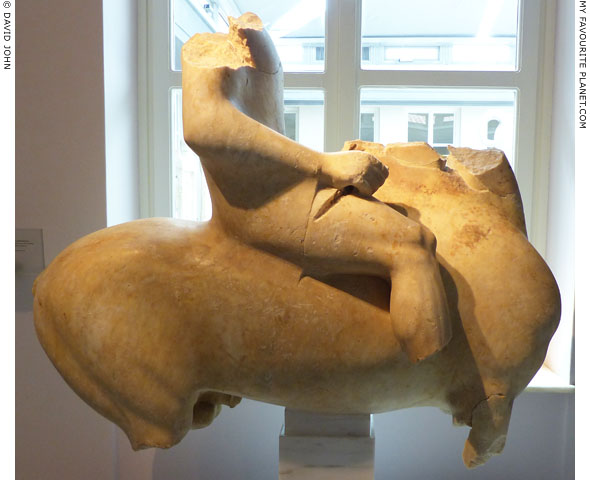 A grave statue of a young horseman at My Favourite Planet