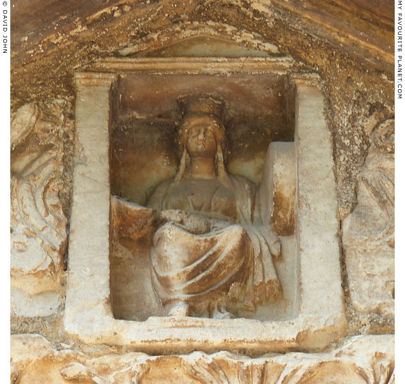 Relief of enthroned Kybele on the Byzantine Little Metropolis, Athens at My Favourite Planet