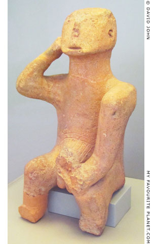 The Thinker, a Neolithic ceramic figurine from Karditsa, Thessaly at My Favourite Planet