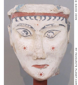 A painted plaster head of a woman from Mycenae at My Favourite Planet A painted plaster head of a woman from Mycenae at My Favourite Planet