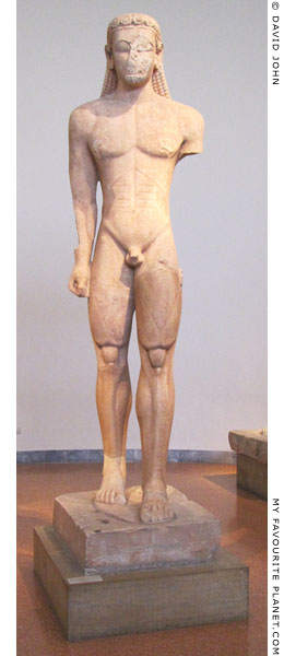 A larger-than lifesize kouros statue from Sounion at My Favourite Planet